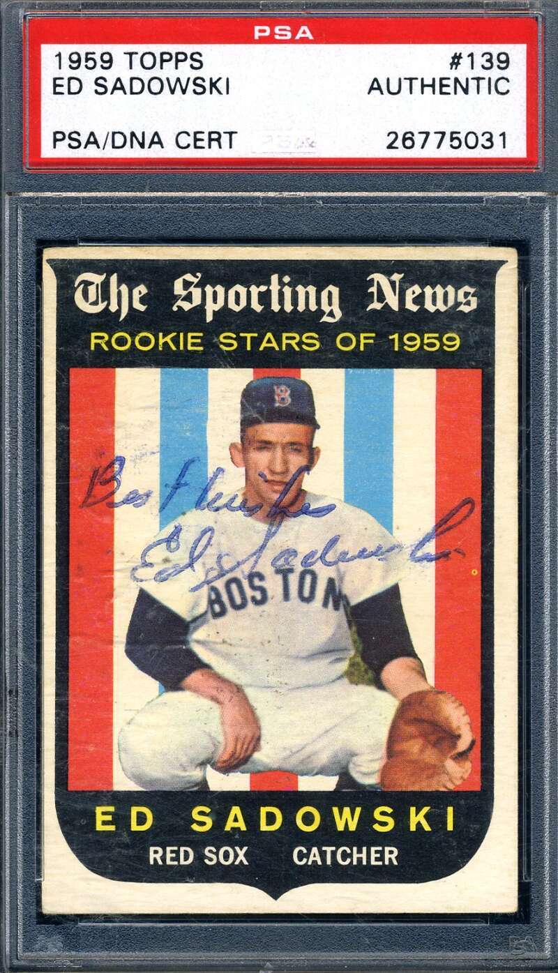Ed Sadowski PSA DNA Signed 1959 Topps Rookie Autograph