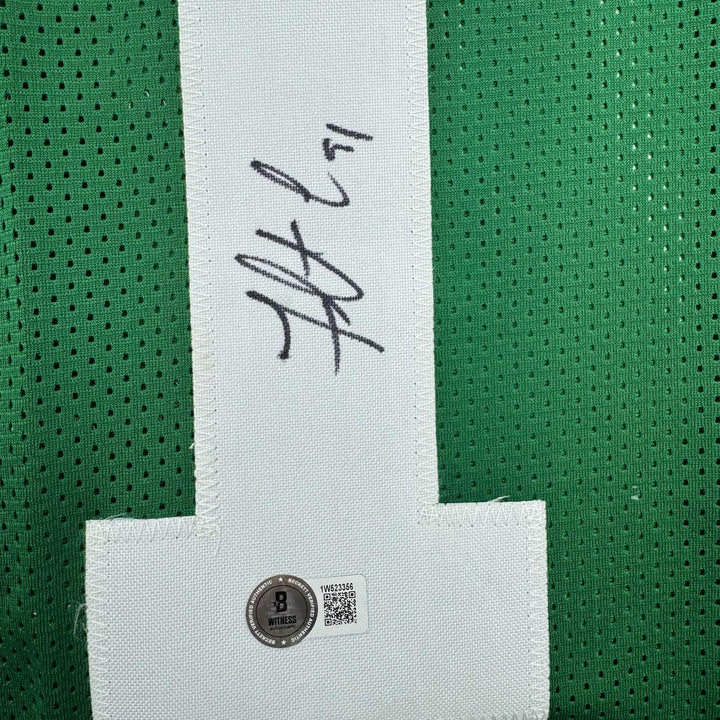 Autographed/Signed Fletcher Cox Philadelphia Kelly Green Jersey BAS COA