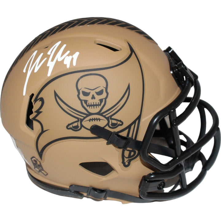 John Lynch Signed Tampa Bay Buccaneers Salute Mini  Beckett 42712