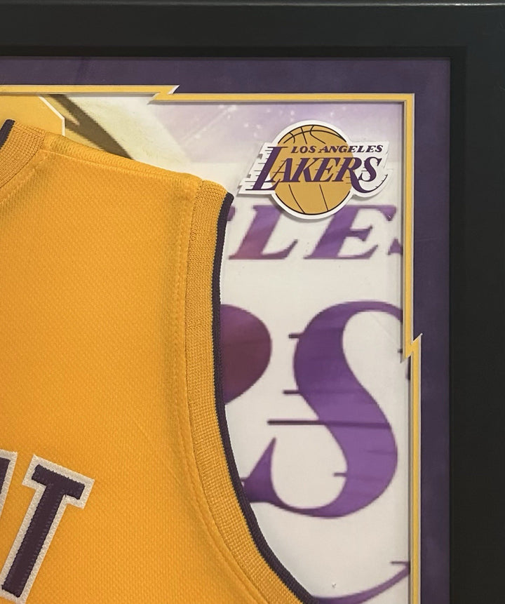 Kobe Bryant Signed Framed LA Lakers #8 Jersey 3D Rookie Autograph PSA LOA HOF