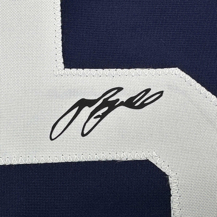 Facsimile Autographed Jeff Bagwell Houston Blue Reprint Jersey Size Men's XL