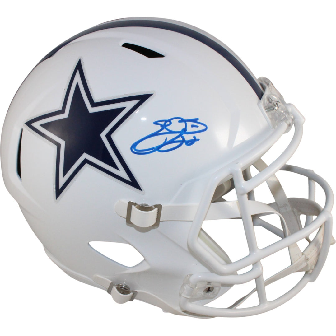 Emmitt Smith Autographed Dallas Cowboys F/S Helmet 22 Alt Beckett Witness 51028