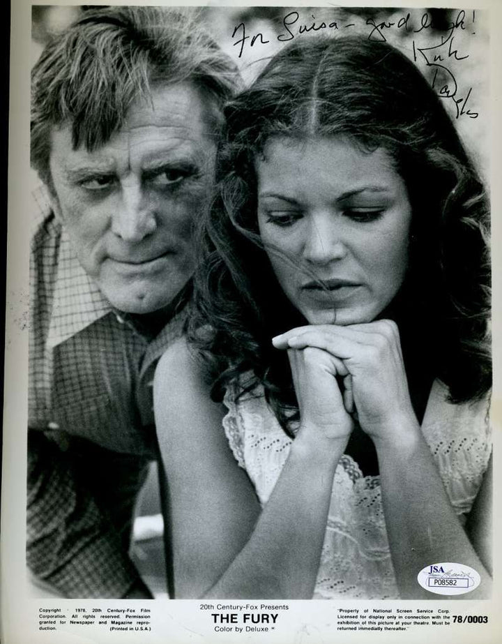 Kirk Douglas Jsa Signed 8x10 Photo The Fury Autograph