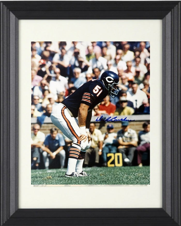 Dick Butkus signed Chicago Bears 8x10 Photo Framed- NFL Alumni LOA (HOF)