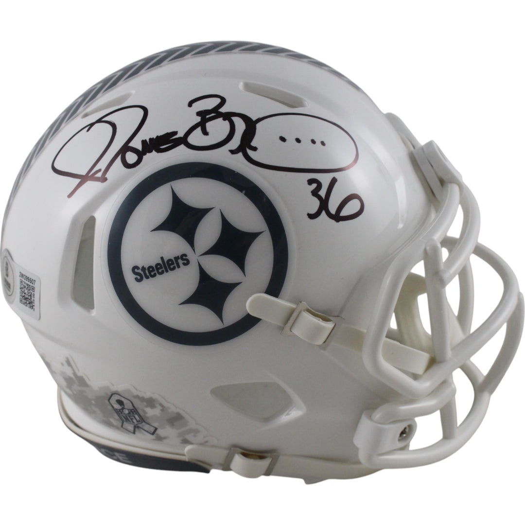 Jerome Bettis Autographed Pittsburgh Steelers 24 STS Mini Helmet Beckett 49218