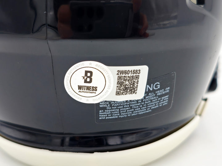 Jalen Carter Signed Eagles 2022 Alternate Black Speed Mini Helmet Beckett Wit