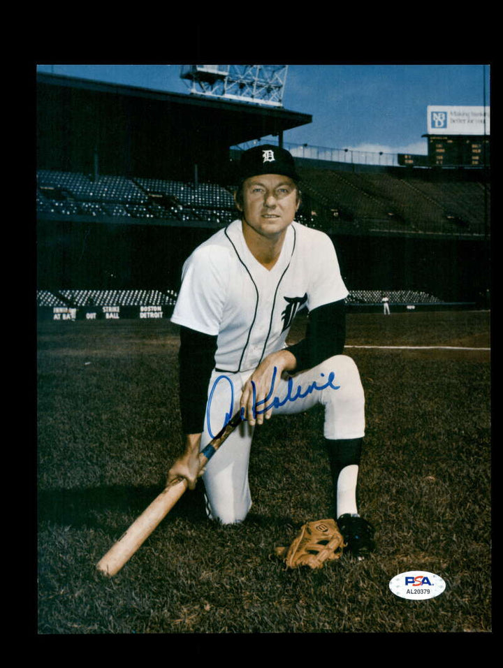 Al Kaline PSA DNA Cert Signed  8x10 Photo Autographed Tigers
