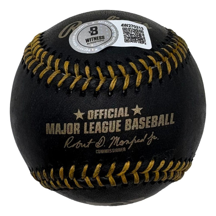 Marcus Semien New York Mets Signed Rawlings Official Black Leather Baseball BAS