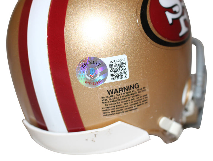 Garrison Heart Autographed San Francisco 49ers VSR4 Mini Helmet Beckett 35569