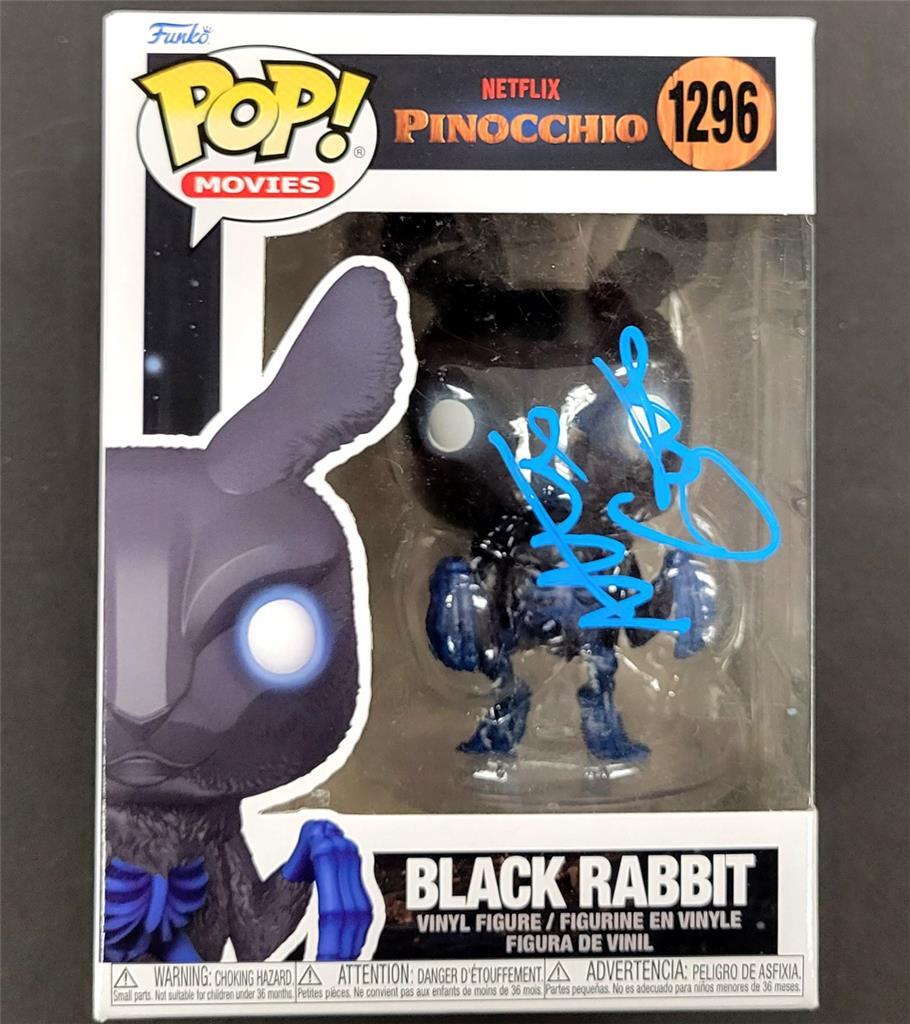 Mark Gustafson signed Pinocchio Black Rabbit Funko Pop! (B) ~ BAS Beckett