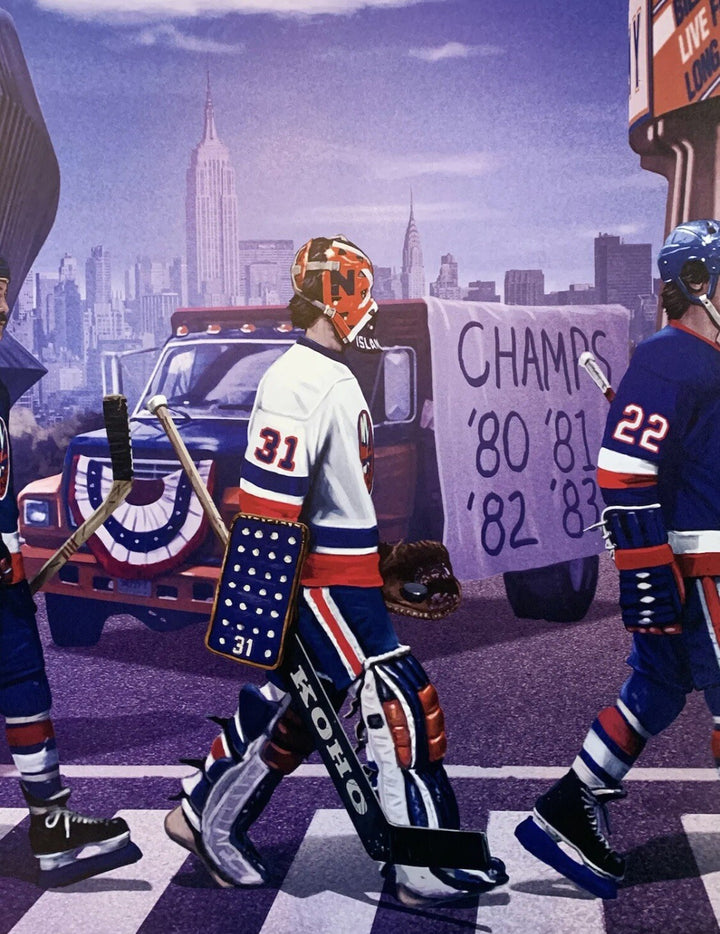 NY Islanders Nassau Coliseum Stanley Cup Litho 16x20 Photo Bossy Potvin Smith