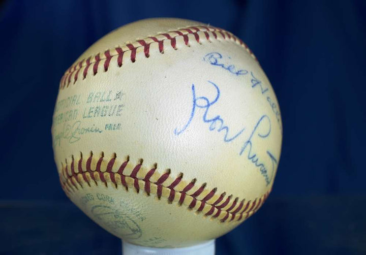 Umpire Crew Jsa Signed By 5 Cronin Macphail American League Autograph Baseball
