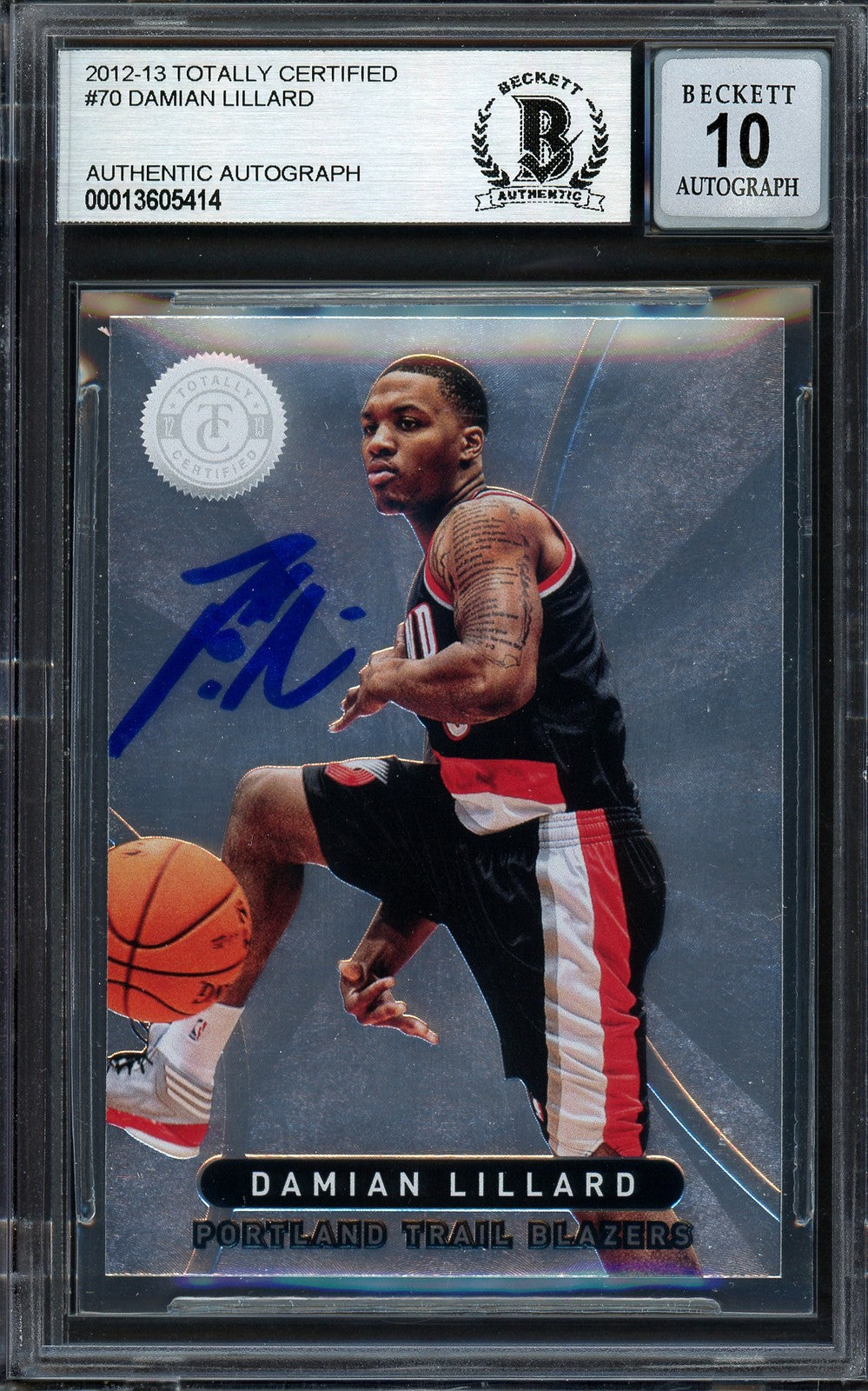 Damian Lillard Auto Signed 2012-13 Panini Totally Certified RC 70 Sig 10 Beckett