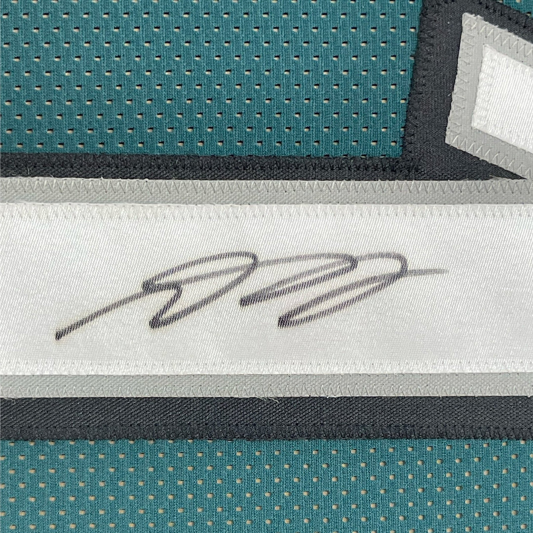 FRAMED Signed DESEAN JACKSON 35x39 Philadelphia Green Jersey PSA COA