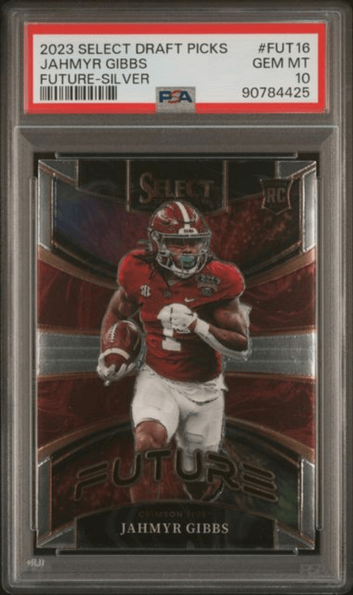 Graded 2023 Select DP Jahmyr Gibbs #FUT16 Future Silver Rookie Card PSA 10