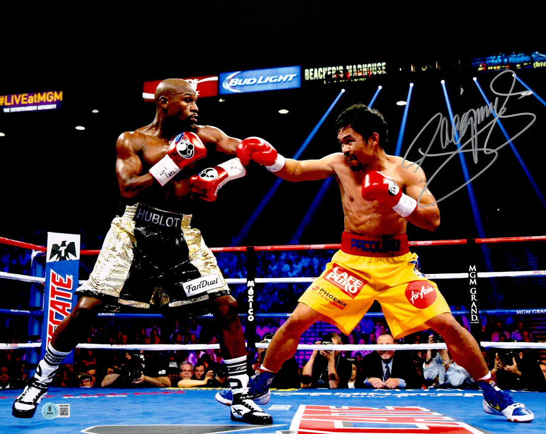Manny Pacquiao Autographed 16x20 Photo Beckett BAS Witness