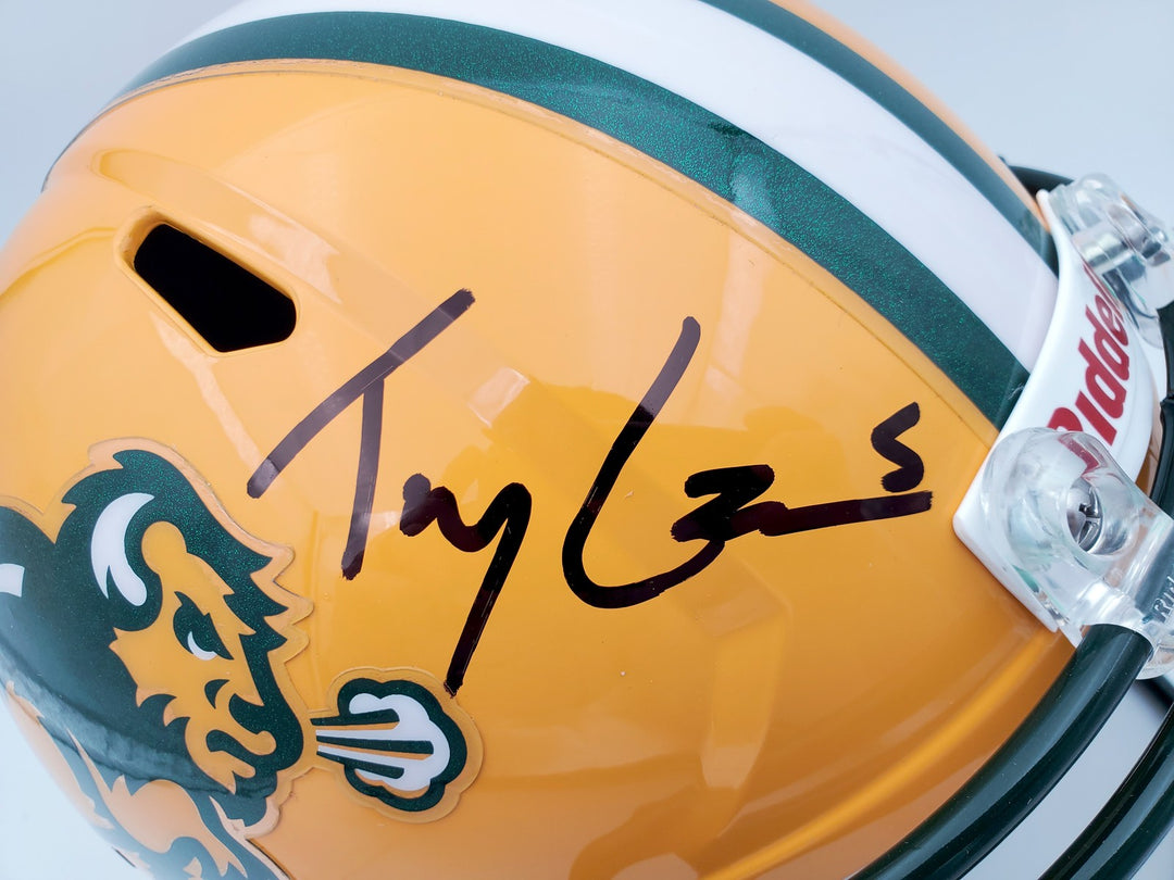 Trey Lance Signed North Dakota State Bison Yellow Full Size Replica Speed