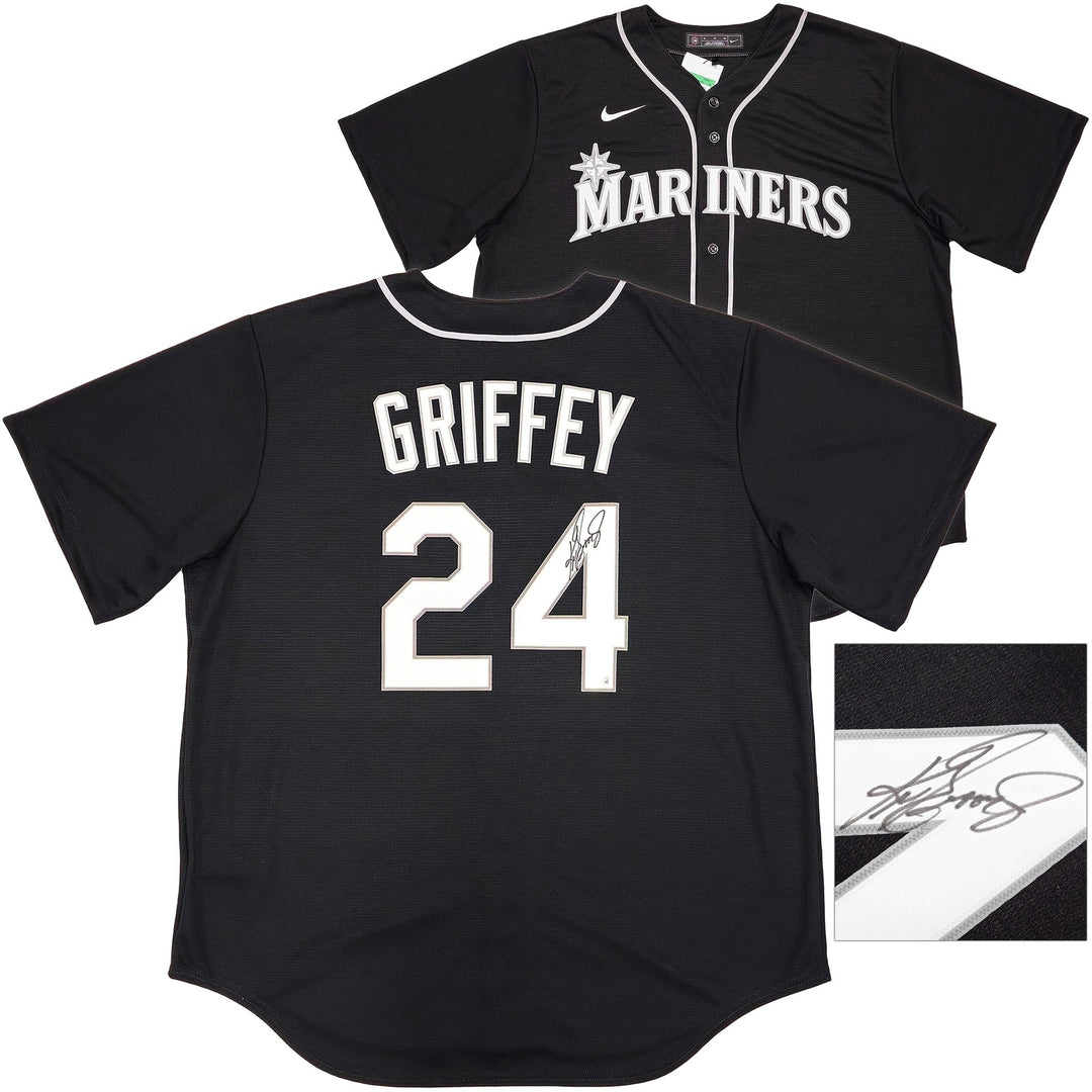 Seattle Mariners Ken Griffey Jr. Signed Black Nike Jersey Size XL Beckett Wit