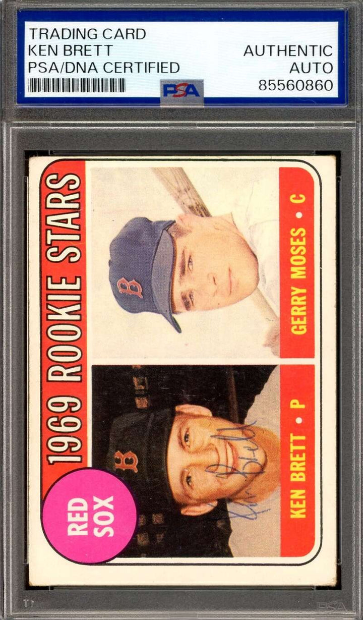 Ken Brett PSA DNA Vintage Signed 1969 Topps Rookie Autograph