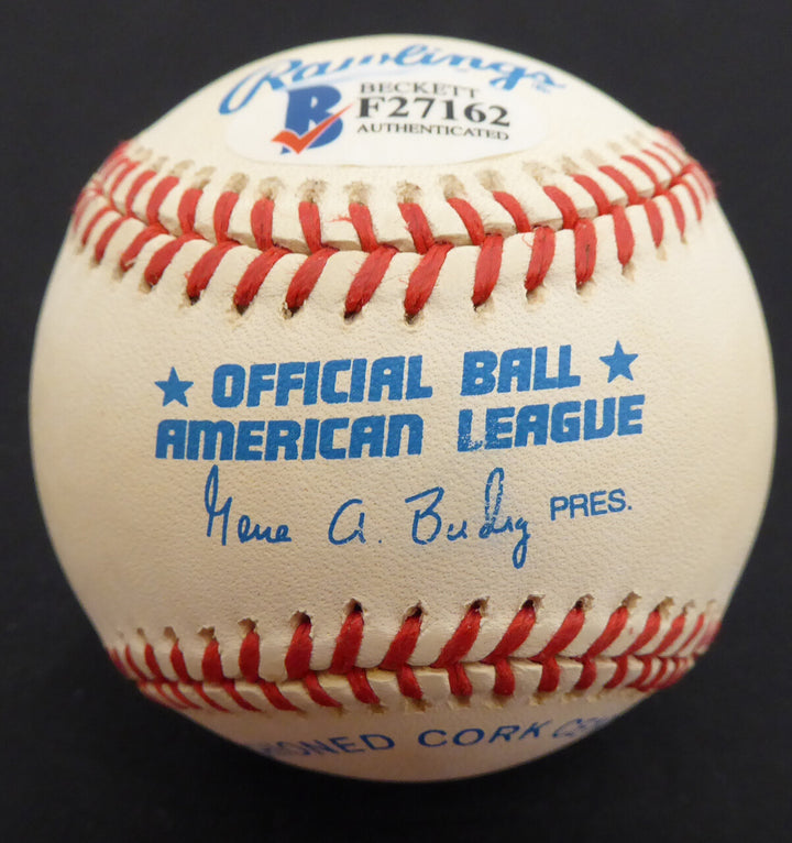 Bud Metheny Signed AL Baseball New York Yankees "#3" Beckett #F27162
