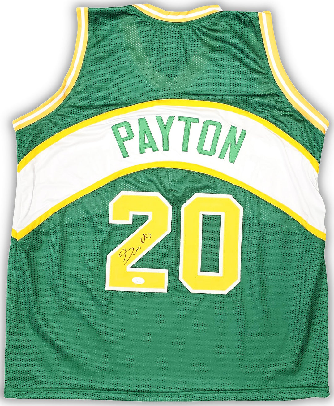 Seattle Supersonics Gary Payton Autographed Signed Green Jersey JSA