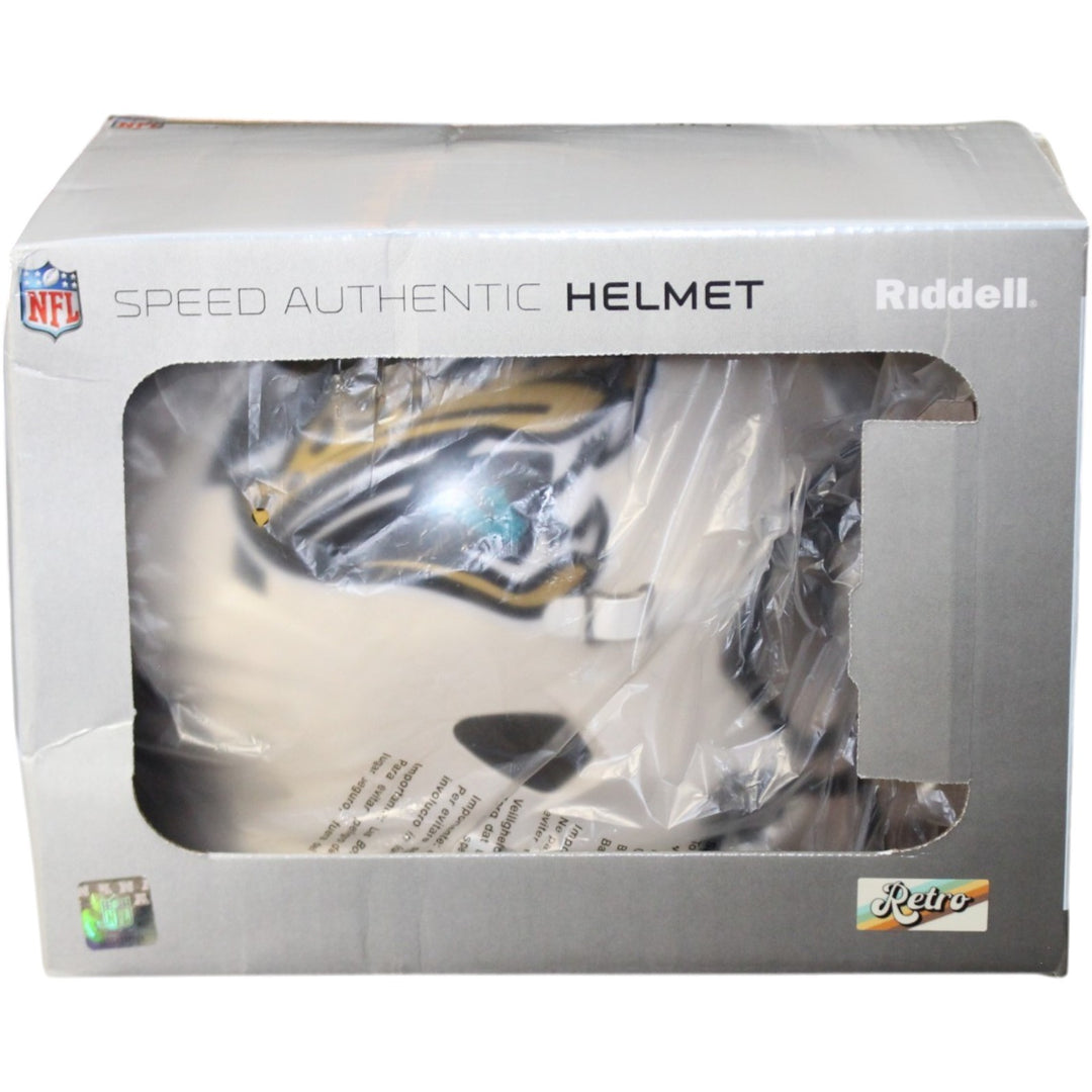 Travis Hunter Autographed Jacksonville Jaguars Retro Pro Helmet Beckett W 57942