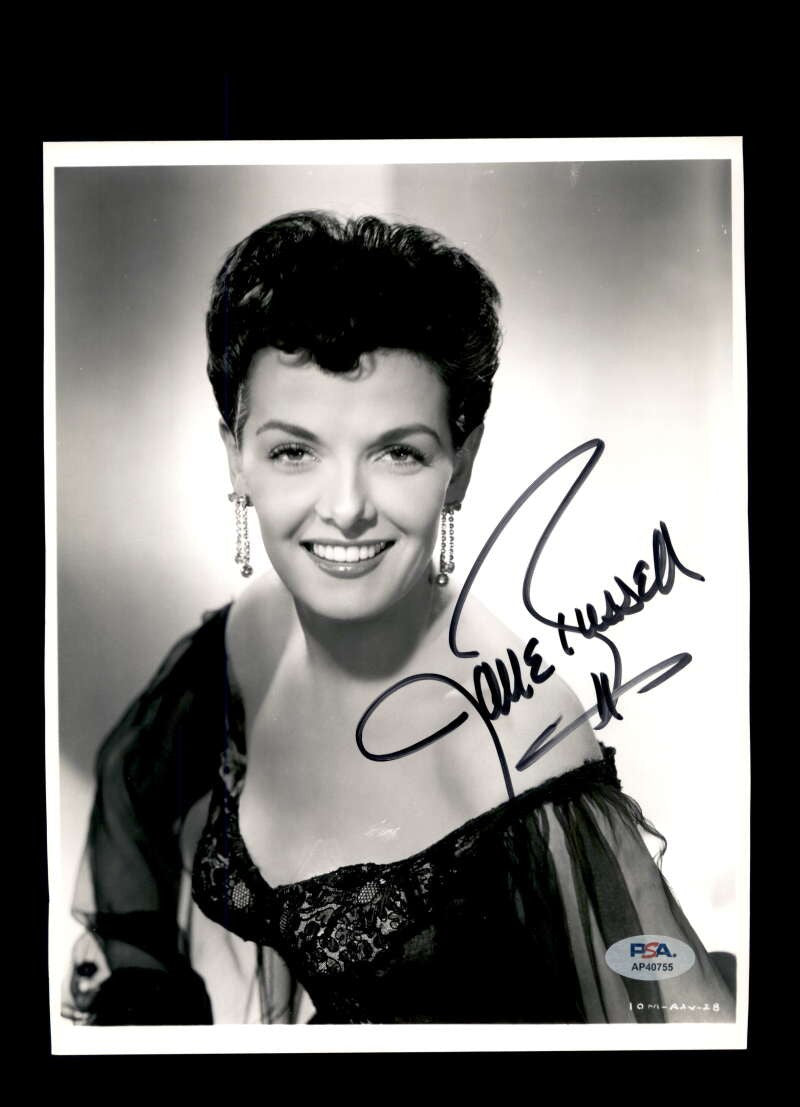 Jane Russell PSA DNA Coa Signed 8x10 Photo Autograph