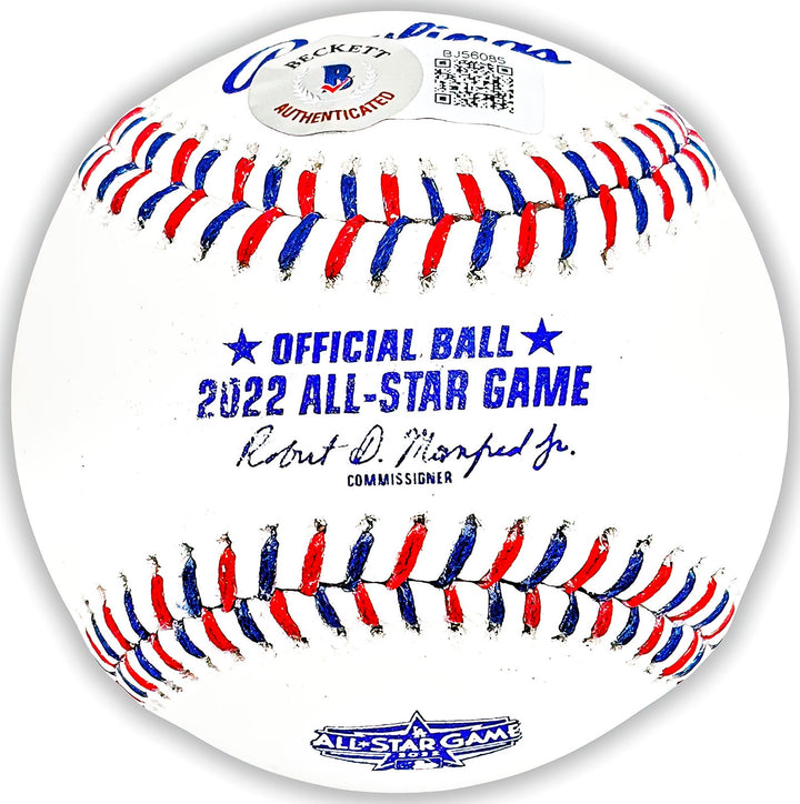 Mookie Betts Auto Official 2022 All Star Game Logo MLB Baseball Dodgers Beckett