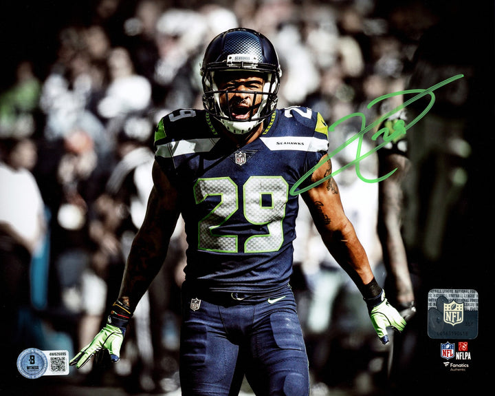 Earl Thomas III Signed 8x10 Photo Seattle Seahawks Beckett Witness