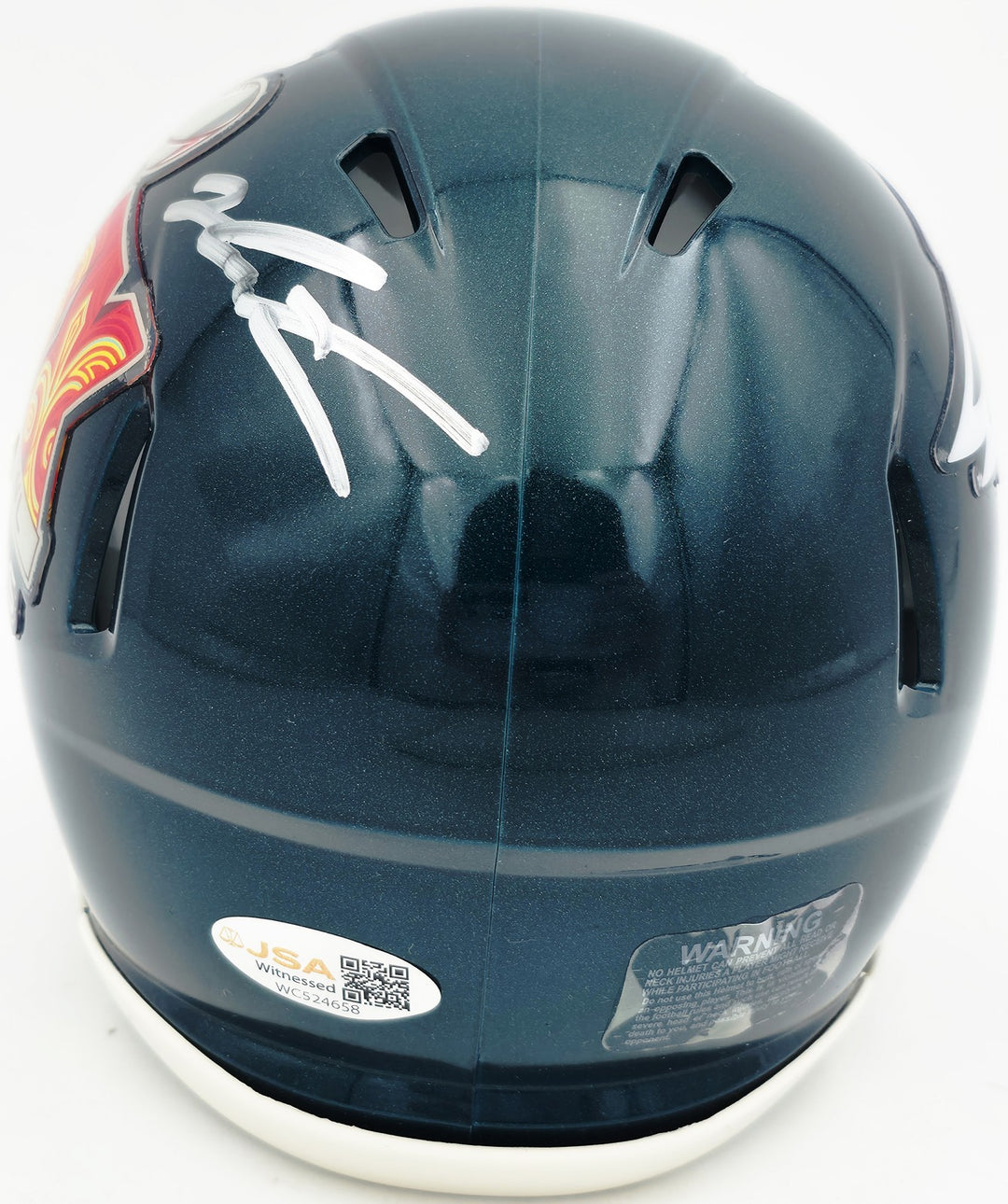 Jalen Carter Signed Eagles SB LIX Champions Speed Mini Helmet JSA