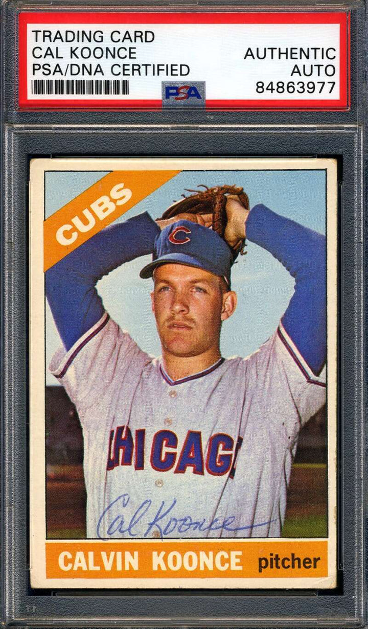 Cal Koonce PSA DNA Signed 1966 Topps Autograph