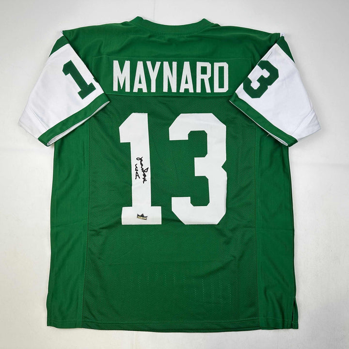 Facsimile Autographed Don Maynard New York Green Reprint Jersey Size Men's XL
