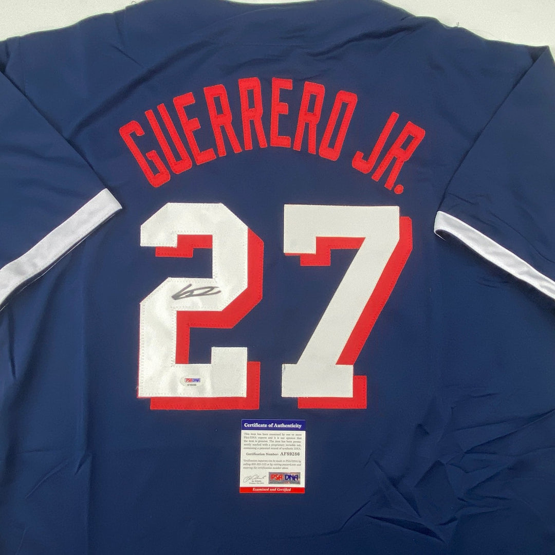 Signed Vladimir Vlad Guerrero Jr All-Star Game Blue Jersey PSA COA