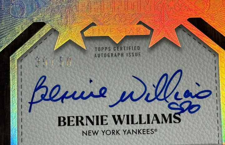 2025 Topps Five Star 5 Tool Phenom Auto Bernie Williams /50 Encased Yankees Mint