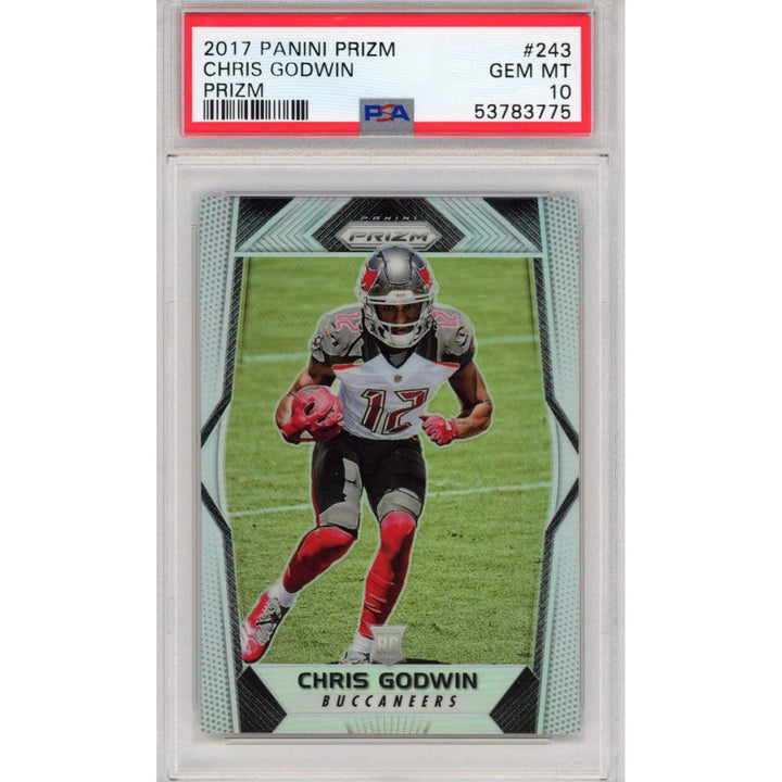 Graded 2017 Panini Prizm Chris Godwin #243 Silver Rookie RC Football Card PSA 10