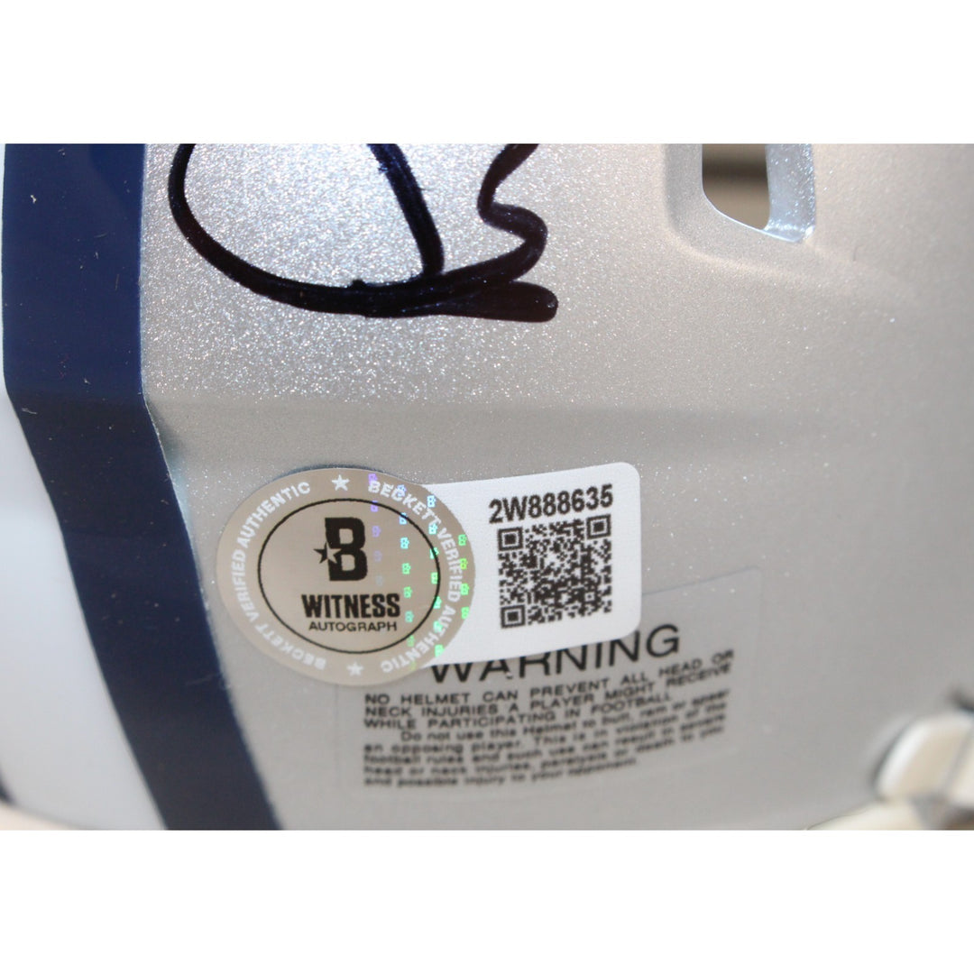 Michael Irvin Autographed/Signed Dallas Cowboys Mini Helmet Beckett 53631