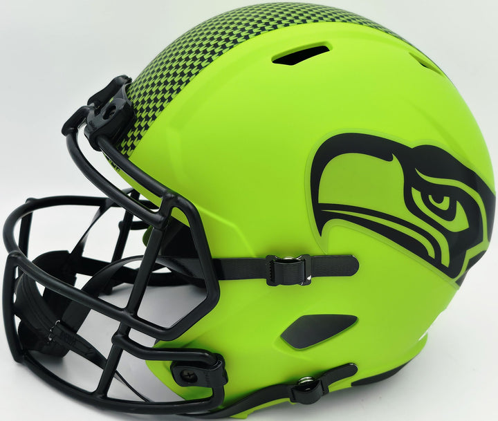 Earl Thomas III Signed Seahawks Rave Green Full Sz Rep Speed Helmet Beckett Wit