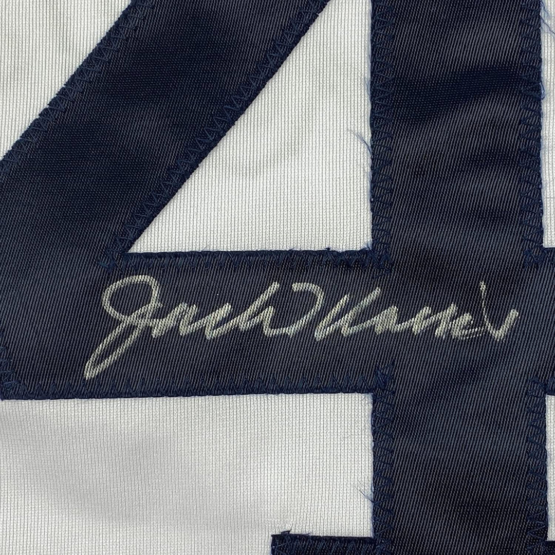 Framed Autographed/Signed Jack Morris 33x42 Detroit White Jersey JSA COA