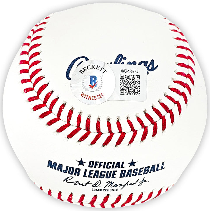 Ken Griffey Jr. Signed Official MLB Baseball Mariners "HOF 16" Beckett Witness
