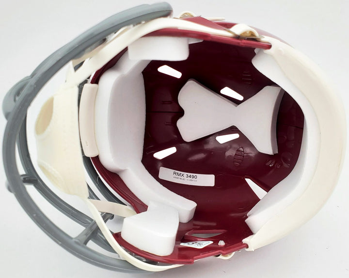 Devonta Smith Signed Alabama Crimson Tide Speed Mini Helmet Beckett BAS