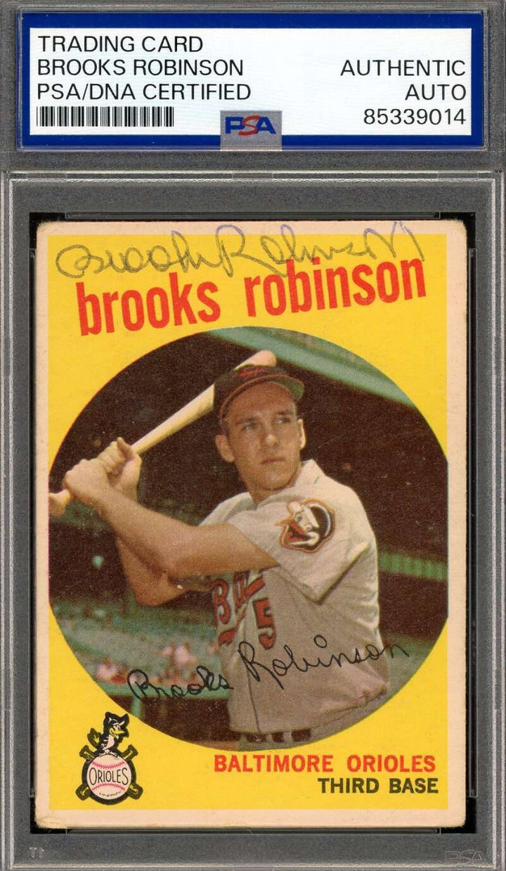 Brooks Robinson PSA DNA Very Vintage Signed 1959 Topps Autograph