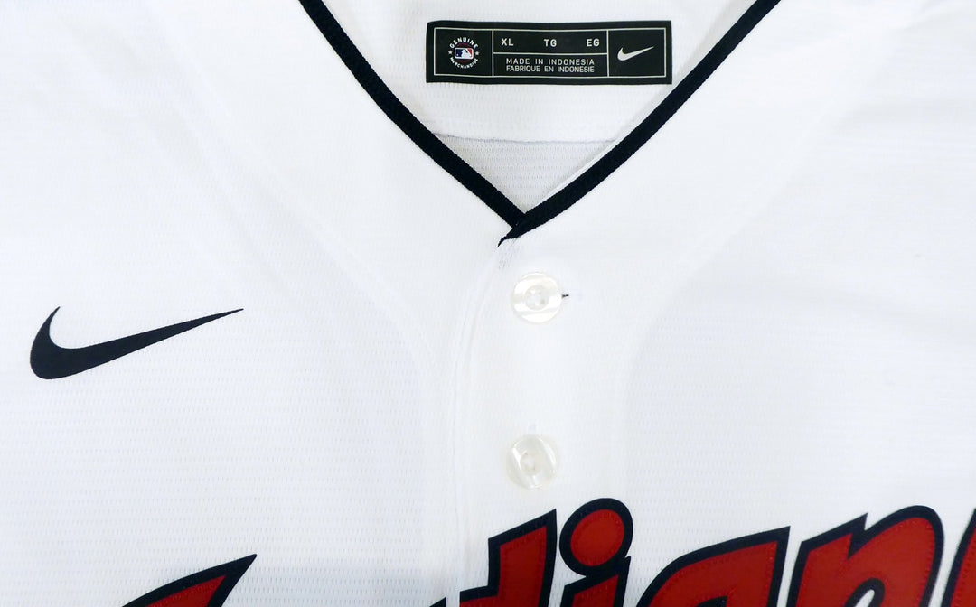Cleveland Indians Shane Bieber Signed White Nike Jersey Size XL Beckett
