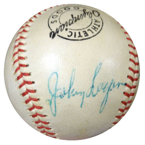 Hank Aaron & Johnny Logan Signed Baseball 1950's Vintage Sig PSA/DNA