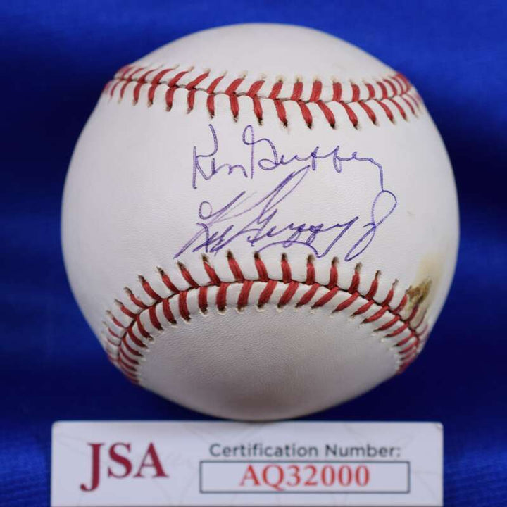 Ken Griffey Jr & Sr JSA Cert Autograph American League Signed Baseball