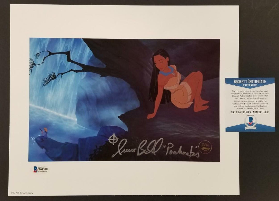 Irene Bedard 6-Autograph Disney's Pocahontas Deluxe Video Art Portfolio Set BAS