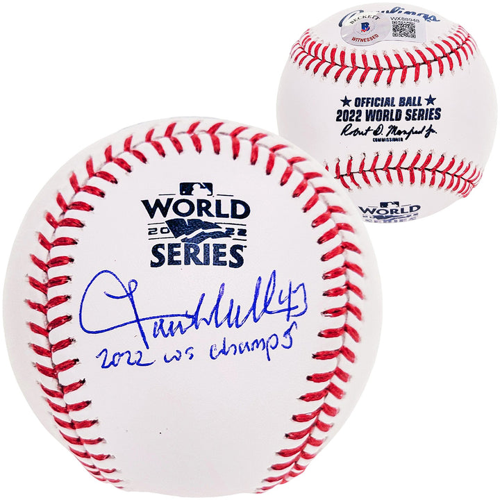Lance McCullers Jr Auto Official 2022 WS Logo MLB Baseball Astros Champs Beckett