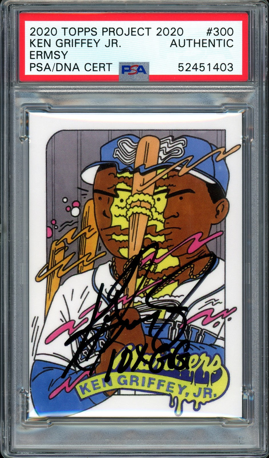 Ken Griffey Jr. Signed Topps Project 2020 Ermsy Card 300 10xGG #1/1 PSA/DNA