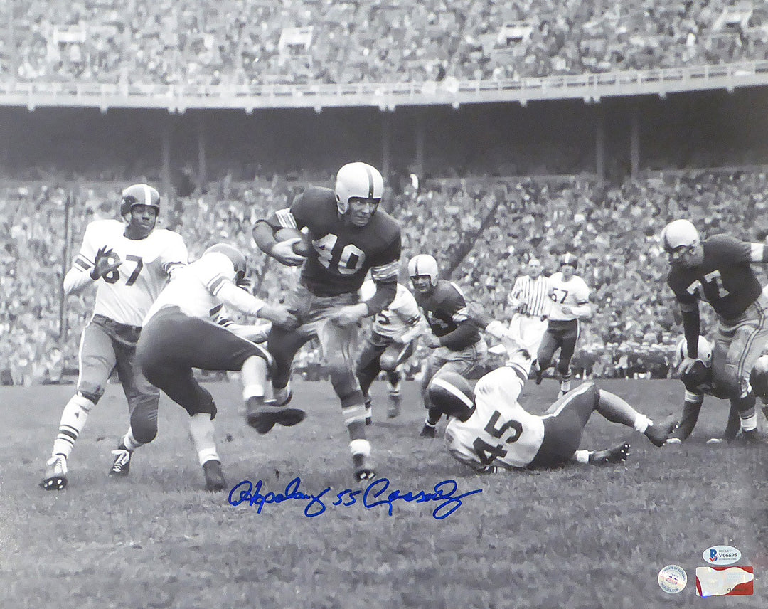 Howard "Hopalong" Cassady Signed 16x20 Photo Ohio State Buckeyes In Blue Beckett