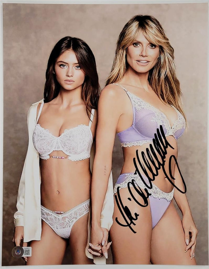 Heidi Klum signed 11x14 photo #1 Sports Illustrated model autograph Beckett BAS