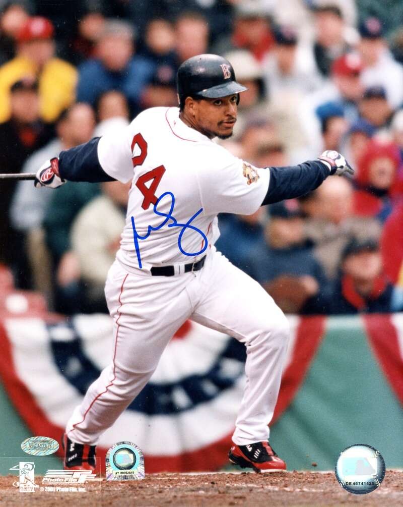 Manny Ramirez MLB Authentic Mounted Memories Coa Signed 8x10 Photo Red Sox Auto